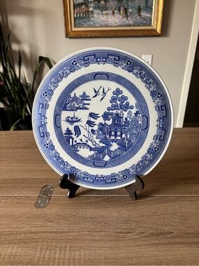 Spode Blue Willow Cake Platter / Plate - Blue and White